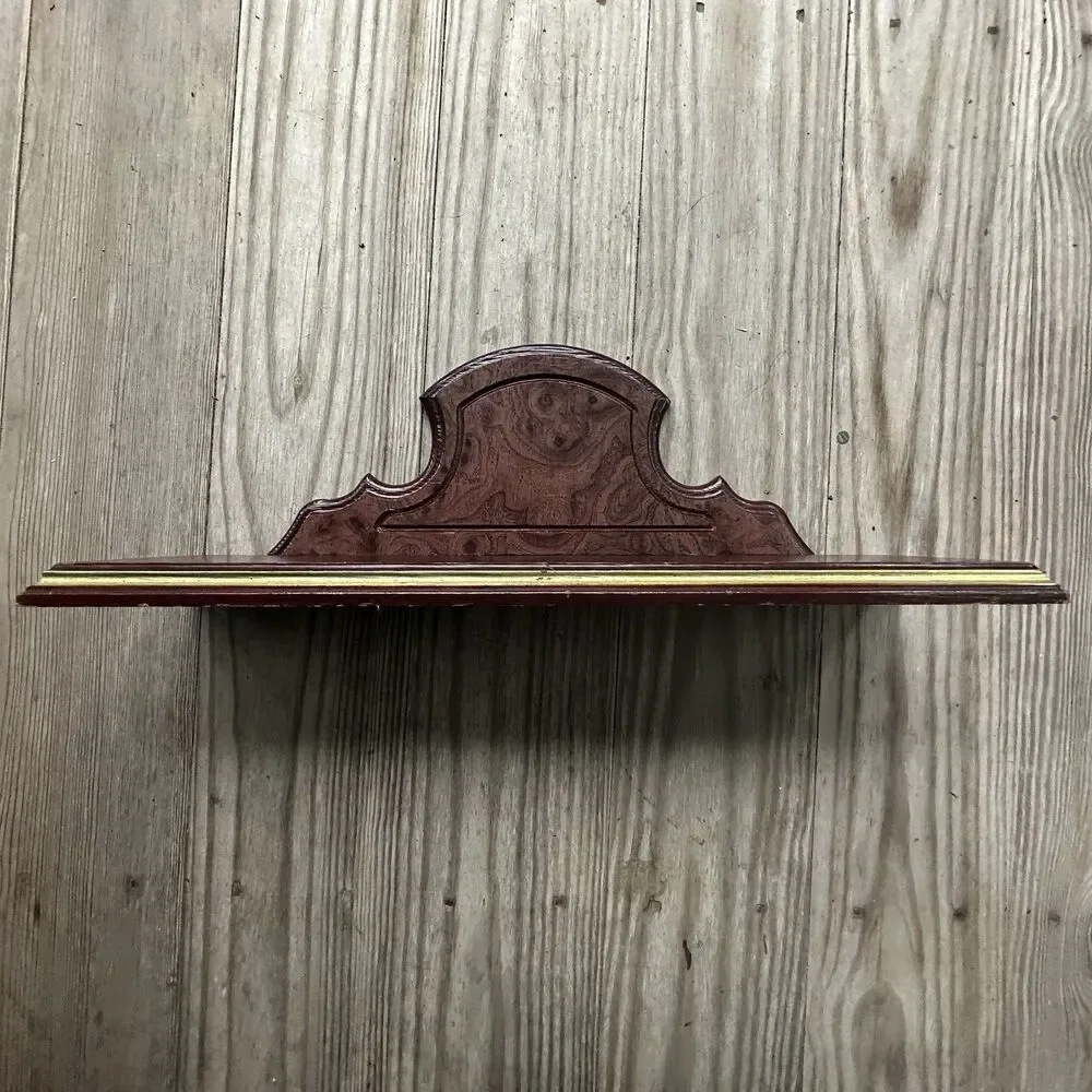 Vintage Solid Wood Wall Shelf Display Ledge Colonial Federal Traditional Decor